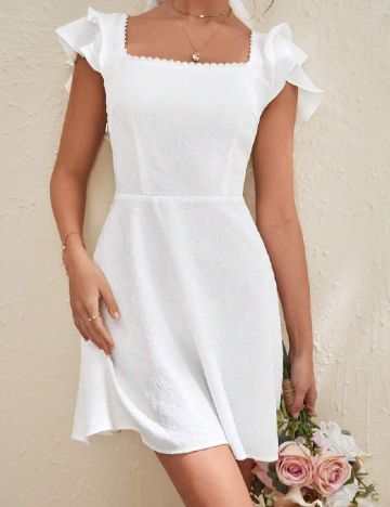 Rochie scurta SHEIN, alb