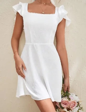 Rochie scurta SHEIN, alb
