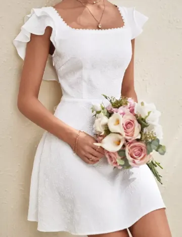 Rochie scurta SHEIN, alb
