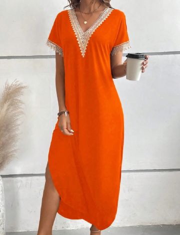 Rochie lunga SHEIN, portocaliu