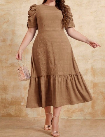 Rochie lunga SHEIN CURVE, maro