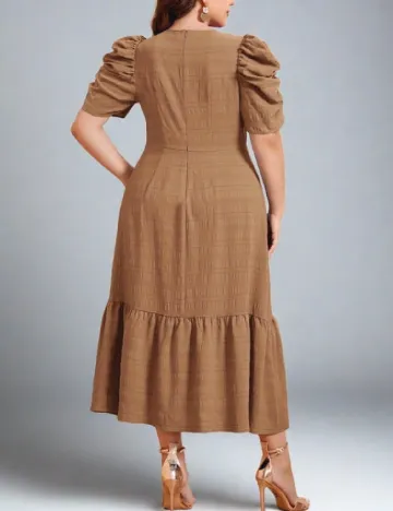 Rochie lunga SHEIN CURVE, maro