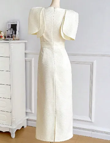 Rochie medie SHEIN, ecru