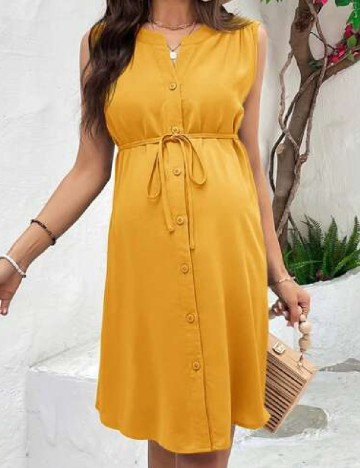 Rochie scurta SHEIN Maternity, galben