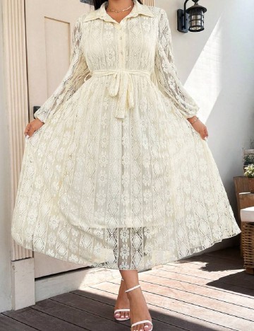 Rochie lunga SHEIN CURVE, crem