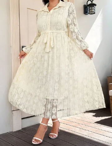 Rochie lunga SHEIN CURVE, crem