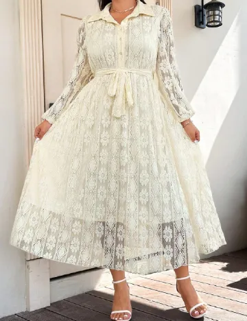 Rochie lunga SHEIN CURVE, crem