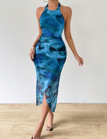 Rochie medie SHEIN, albastru