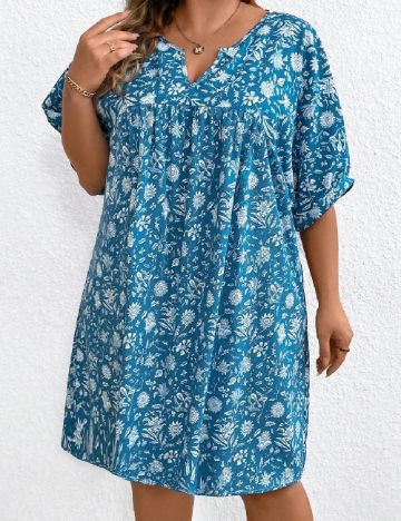 Rochie scurta SHEIN CURVE, albastru
