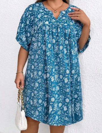 Rochie scurta SHEIN CURVE, albastru