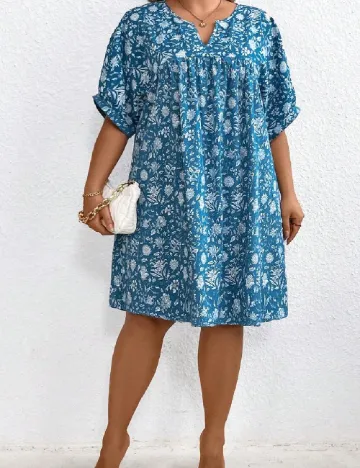 Rochie scurta SHEIN CURVE, albastru