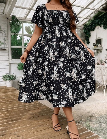 Rochie medie SHEIN CURVE, negru