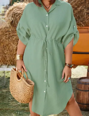 Rochie scurta SHEIN CURVE, verde