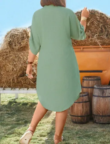 Rochie scurta SHEIN CURVE, verde