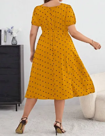 Rochie medie SHEIN CURVE, galben