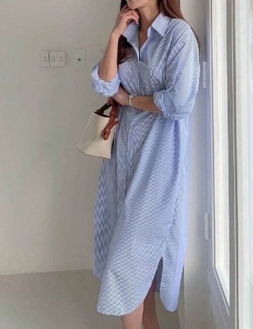 Rochie medie Dazy, albastru