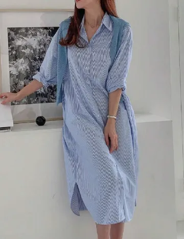 Rochie medie Dazy, albastru