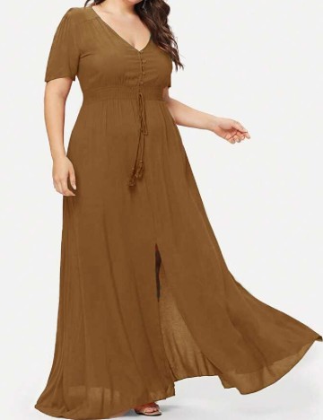 Rochie lunga SHEIN CURVE, maro