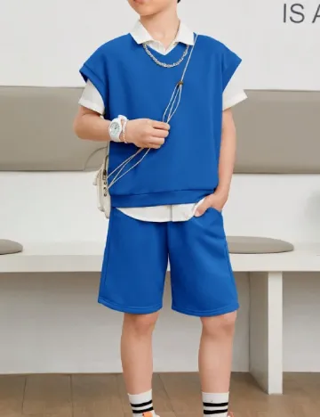 Compleu Shein Kids, albastru