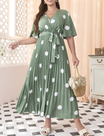 Rochie lunga SHEIN CURVE, verde