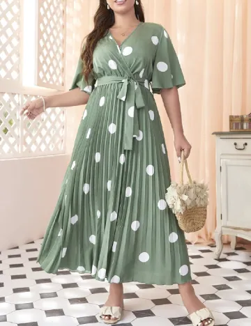Rochie lunga SHEIN CURVE, verde