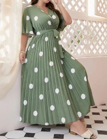 Rochie lunga SHEIN CURVE, verde