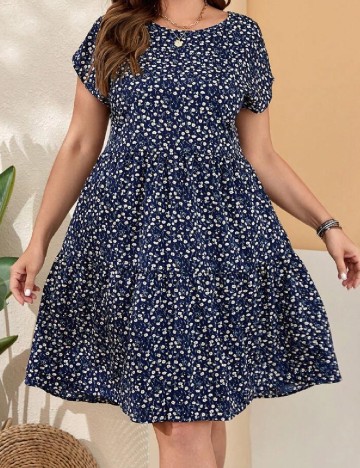 Rochie scurta Emery Rose Curve, bleumarin