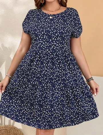 Rochie scurta Emery Rose Curve, bleumarin
