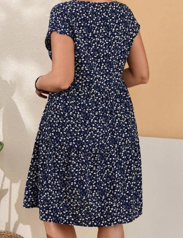 Rochie scurta Emery Rose Curve, bleumarin