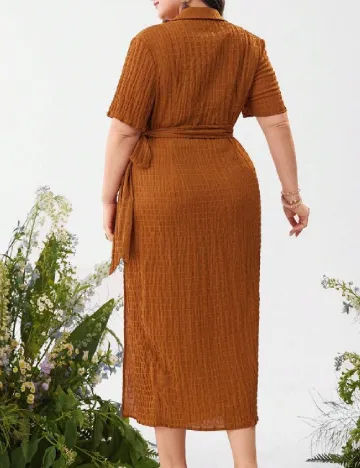 Rochie medie SHEIN CURVE, maro