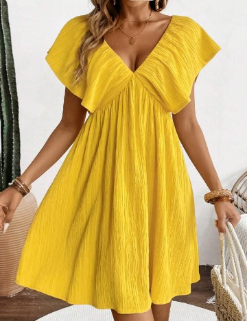 Rochie scurta SHEIN, galben