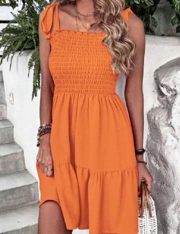 Rochie scurta SHEIN, portocaliu