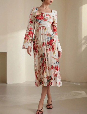 Rochie medie SHEIN, floral print