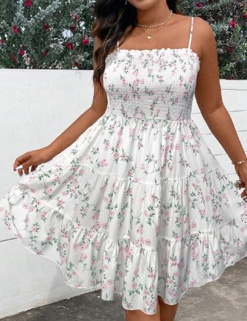 Rochie scurta SHEIN CURVE, alb