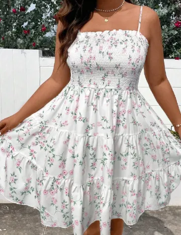 Rochie scurta SHEIN CURVE, alb