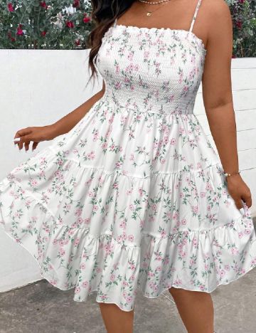 Rochie scurta SHEIN CURVE, alb