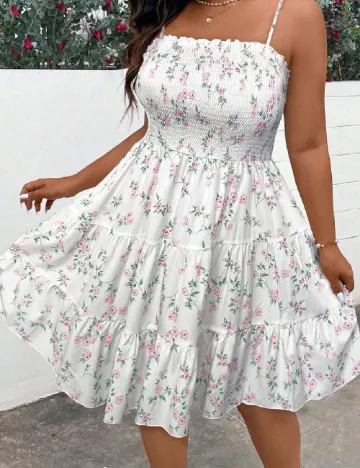 Rochie scurta SHEIN CURVE, alb