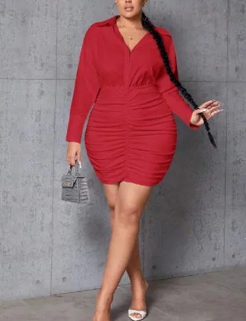 Rochie scurta SHEIN CURVE, rosu