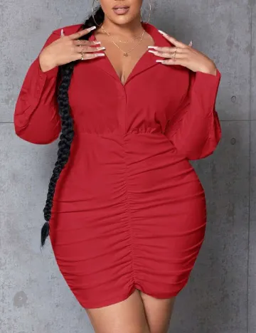 Rochie scurta SHEIN CURVE, rosu