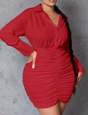 Rochie scurta SHEIN CURVE, rosu