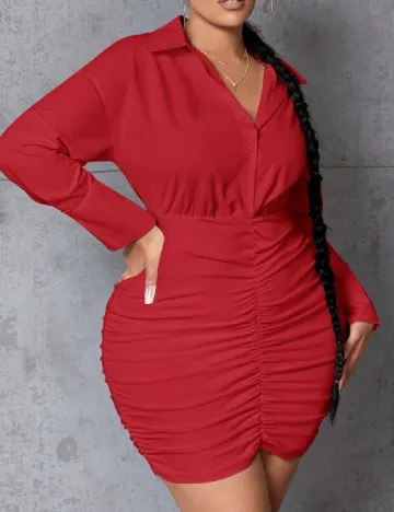 Rochie scurta SHEIN CURVE, rosu