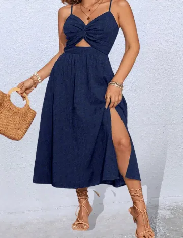 Rochie medie SHEIN CURVE, bleumarin