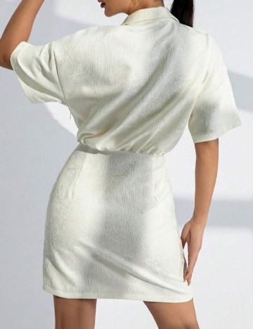 Rochie scurta SHEIN, ecru