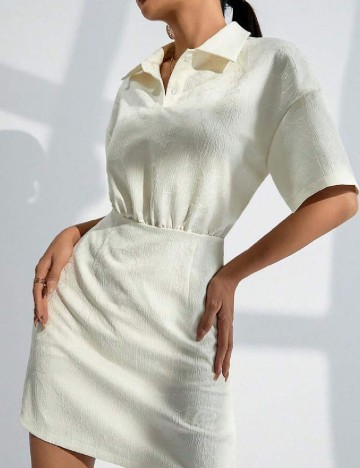 Rochie scurta SHEIN, ecru