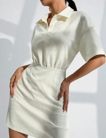 Rochie scurta SHEIN, ecru
