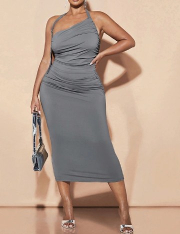 Rochie medie SHEIN CURVE, gri