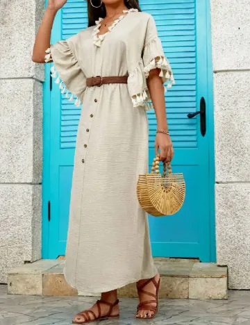Rochie lunga SHEIN, crem