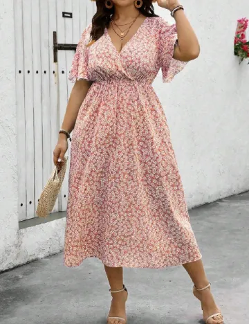 Rochie lunga SHEIN CURVE, roz