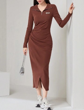 Rochie medie SHEIN, maro