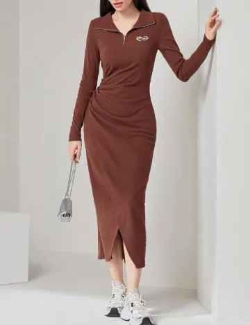Rochie medie SHEIN, maro